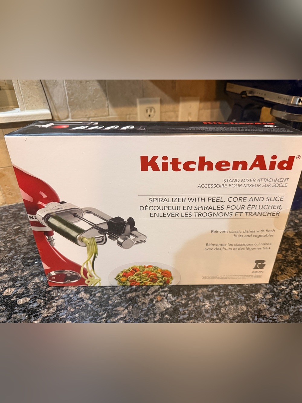 KitchenAid Red and Silver Spiralizer Attachment for Stand Mixer.  Like New